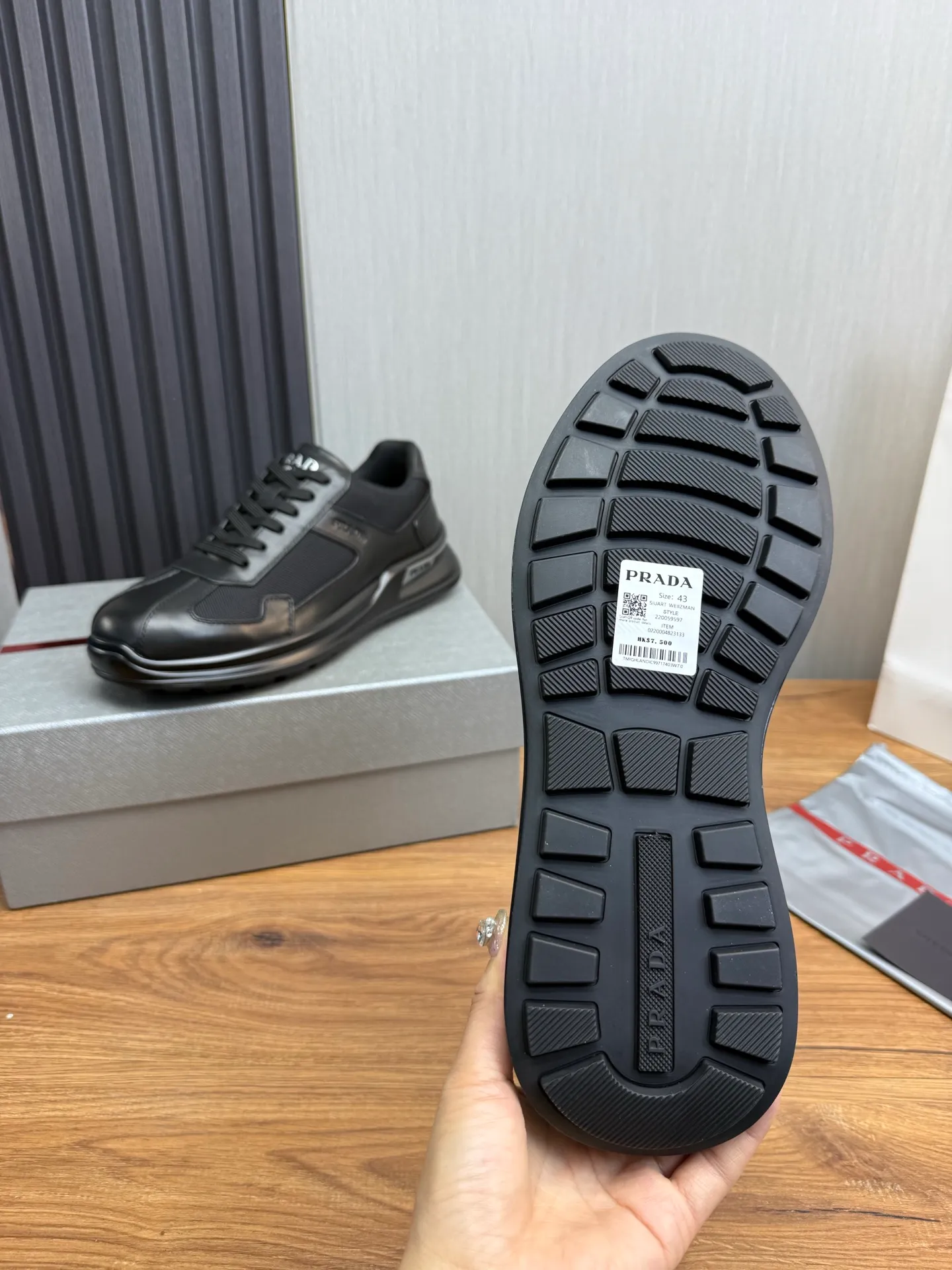 Men's shoes 💰600💰 [PRADA] Popular men's shoes shipped 👏Official website synchronized ⬆️Original cowhide fabric + cowhide lining, 1⃣️:1⃣️reproduction, original sole, 38-45 (45. Customized, non-refundable)